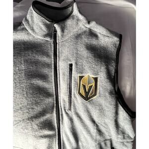 Vegas Golden Knights Zip Up Fleece Vest Mens Large, Pockets